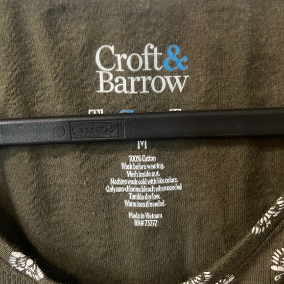 Croft & Barrow green short sleeves T Shirt size M - Picture 3 of 4